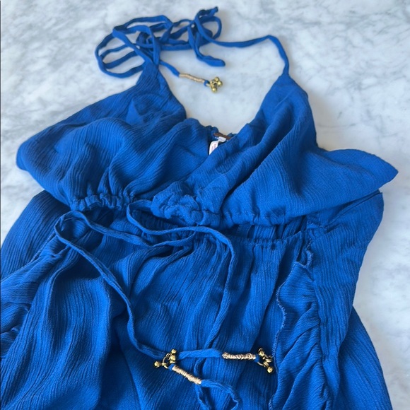 Free people cobalt blue backless maxi dress XS NWOT - Picture 5 of 6